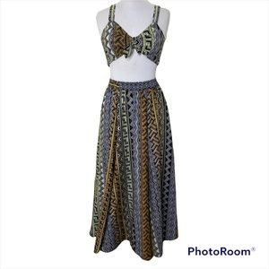 Two piece set top / maxi skirt • S
